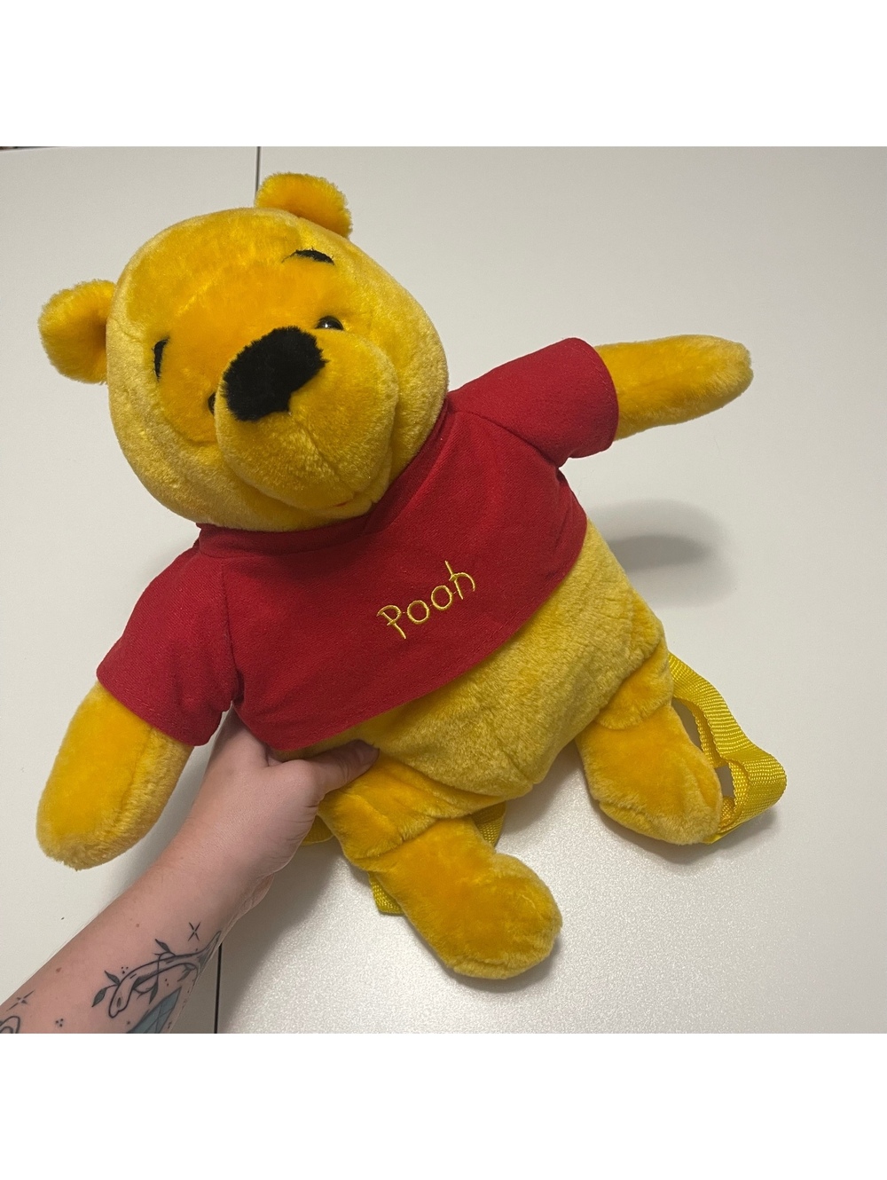 Vintage Winnie The Pooh Character Stuffed Animal Plush Kids Backpack Bag